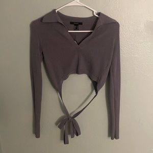 Womens cropped long sleeve size small